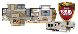 Eagle Fifth Wheel 319MLOK travel trailer floorplan