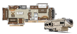 Pinnacle 36SSWS travel trailer floorplan